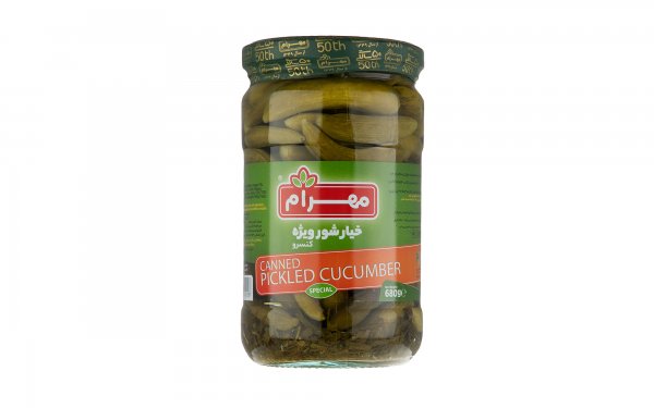 خیارشور ویژه مهرام مقدار 680 گرم 