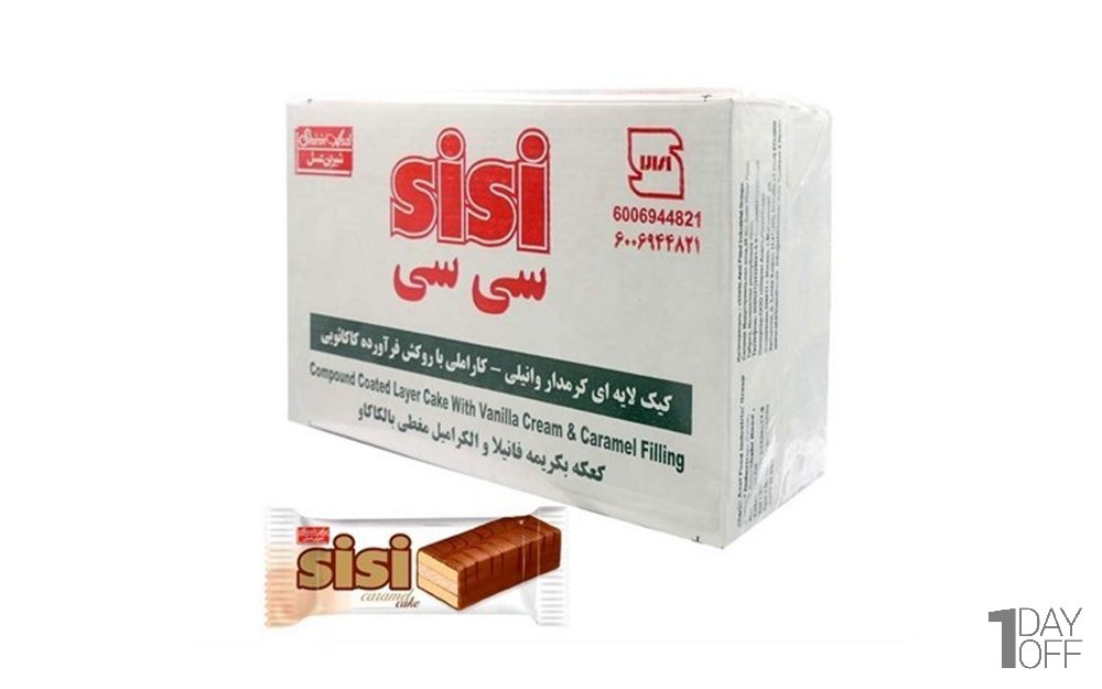 بسته 24 عددی کیک اسفنجی سی‌سی مقدار 30 گرم