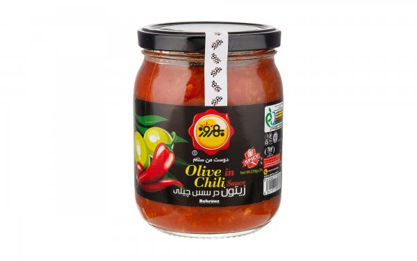زیتون در سس چیلی بهروز مقدار 550 گرم