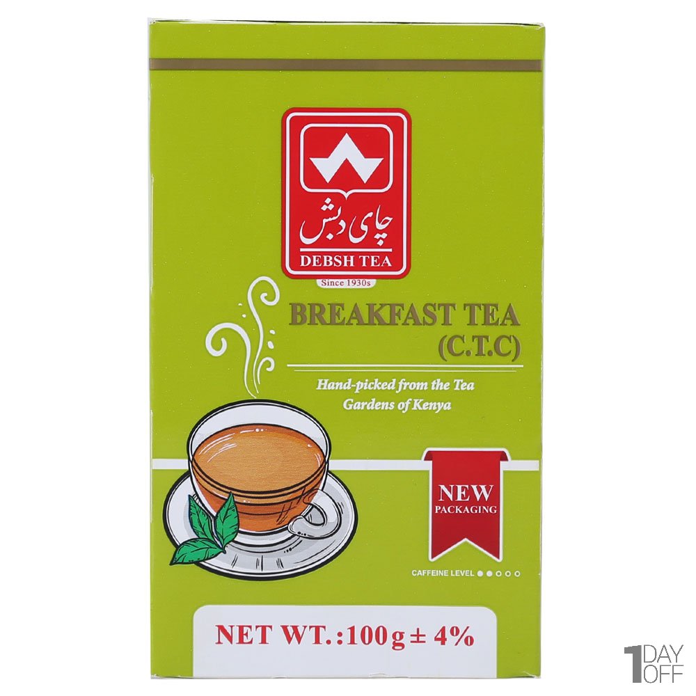 چای صبحانه CTC دبش مقدار 100 گرم