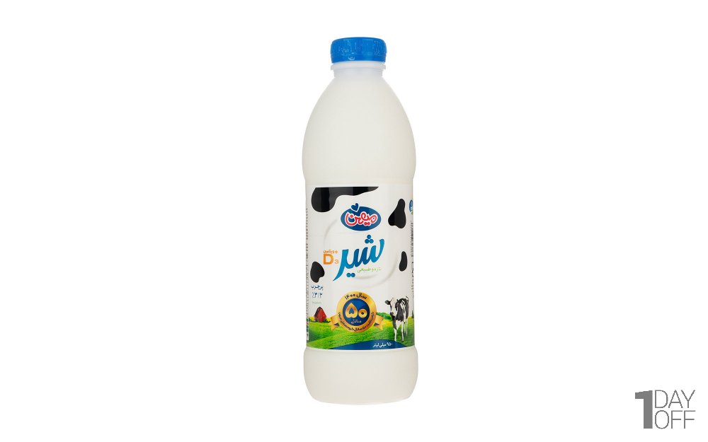 شیر پرچرب غنی‌شده با ویتامین D3 میهن مقدار 950 میلی‌لیتر