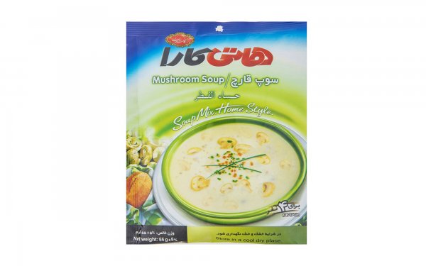 سوپ قارچ نیمه‌آماده هاتی‌کارا گلستان مقدار 55 گرم