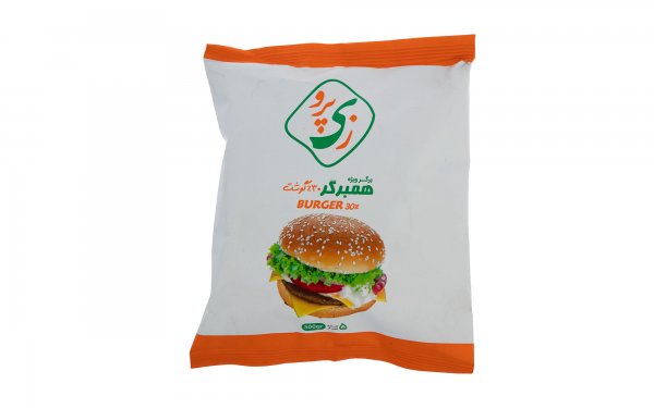 همبرگر 30 درصد گوشت قرمز زی پرو مقدار 500 گرم