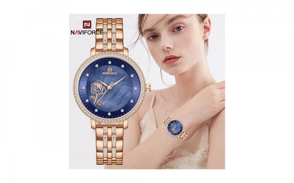 ساعت نیوی‌فورس (NAVIFORCE) مدل NF5017L رنگ رزگلد کد رنگ RG/BE