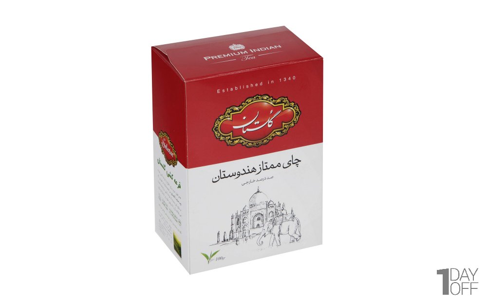 چای سیاه ممتاز هندوستان گلستان مقدار 100 گرم