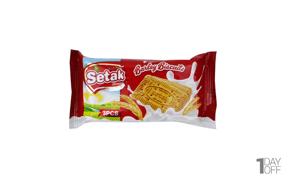 بیسکویت جو شیرین‌شده با شهد توت ستاک مقدار 60 گرم