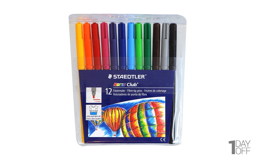 ماژیک  12 رنگ استدلر (Staedtler) مدل Noris Club 