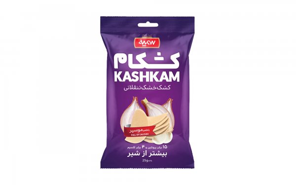 کشک خشک تنقلاتی با طعم سیر کشکام سمیه مقدار 20 گرم