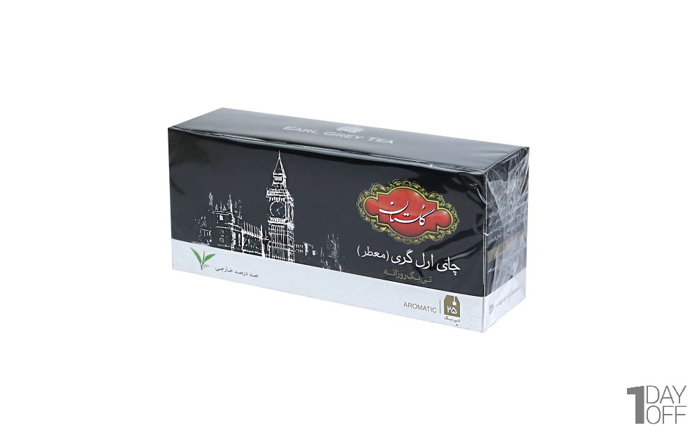 چای سیاه کیسه‌ای ارل‌گری معطر گلستان بسته 25 عددی