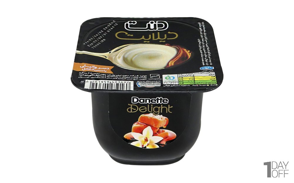 دسر وانیلی با سس کارامل دیلایت دنت مقدار 100 گرم