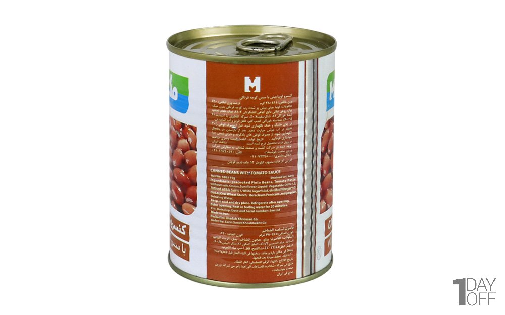 کنسرو لوبیا چیتی با سس گوجه‌فرنگی مکنزی مقدار 380 گرم