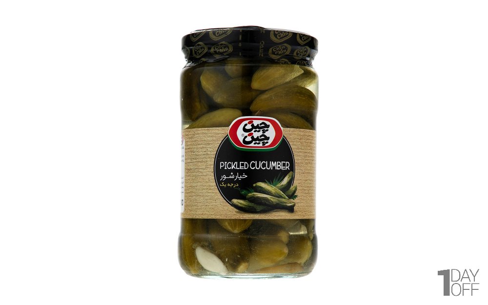 خیارشور درجه یک چین‌چین مقدار 670 گرم 