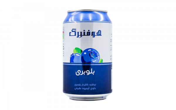 آبمیوه طعم بلوبری گازدار هوفنبرگ مقدار 330 میلی‌لیتر