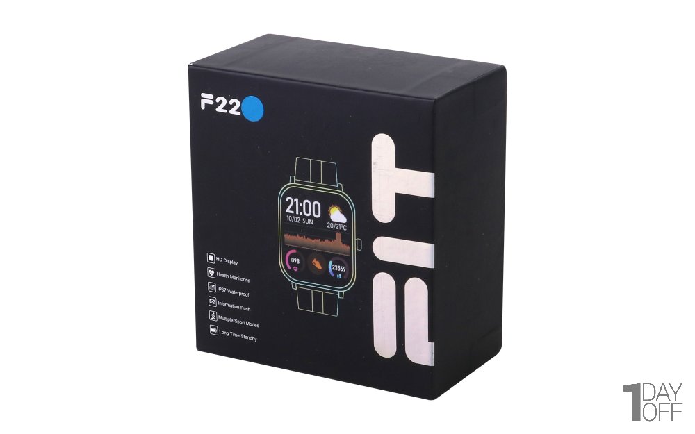 ساعت هوشمند طرح اپل رنگ آبی روشن مدل F22
