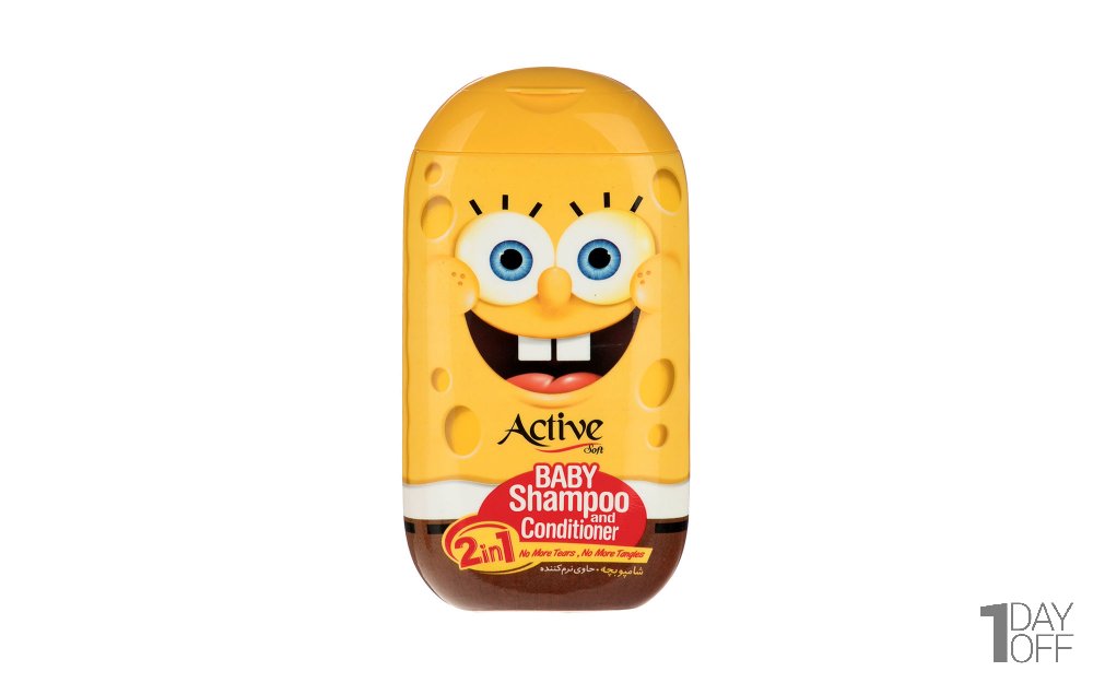 شامپو بچه حاوی نرم‌کننده اکتیو مدل sponge bob مقدار 280 گرم