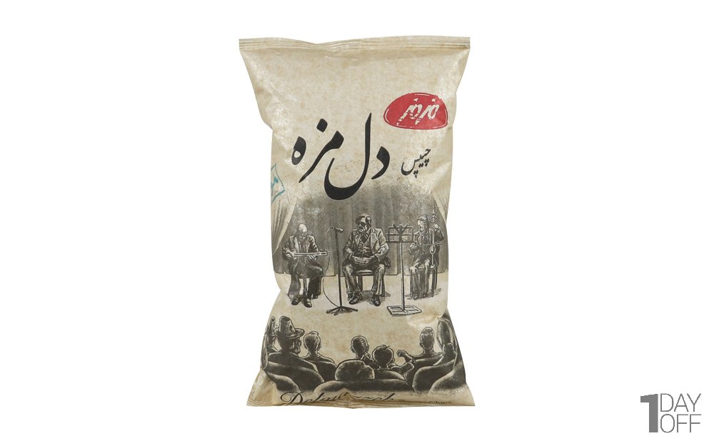 چیپس دل مزه موسیر مزمز مقدار 90 گرم 