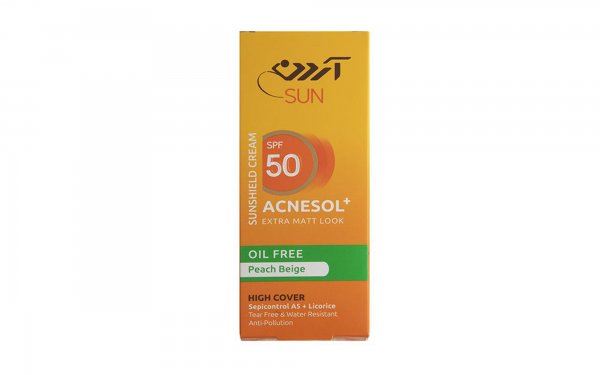کرم ضدآفتاب SPF50 رنگی آردن مدل Peach Beige مقدار 50 گرم