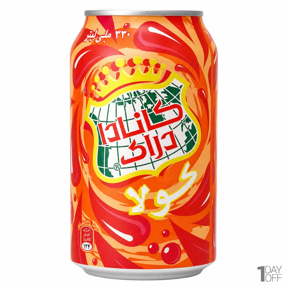 نوشابه کانادا درای کولا قوطی 330 میلی‌لیتر