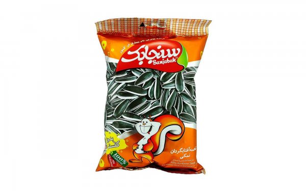تخمه آفتابگردان نمکی با پوست سنجابک مقدار 105 گرم