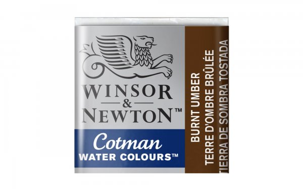 قرص آبرنگ وینزور (Winsor) سری Cotman رنگ BURNT UMBER