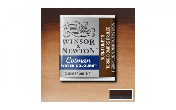 قرص آبرنگ وینزور (Winsor) سری Cotman رنگ BURNT UMBER