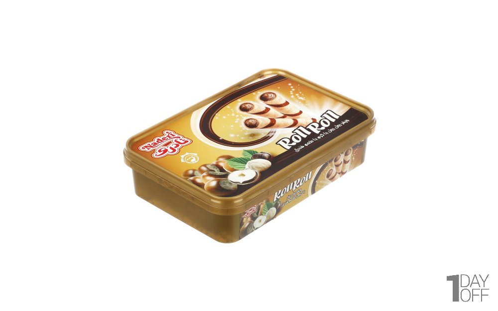 ویفر رول رول با طعم فندق نادری مقدار 250 گرم