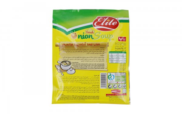 سوپ پیاز فرانسوی نیمه‌آماده الیت مقدار 65 گرم