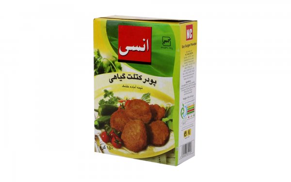 پودر کتلت گیاهی نیمه‌آماده خشک انسی مقدار 150 گرم