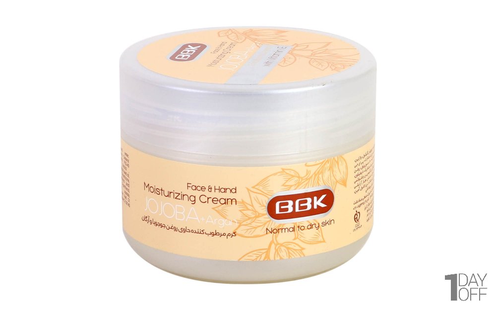 کرم مرطوب‌کننده روغن جوجوبا و آرگان ببک مقدار 100 میلی‌لیتر