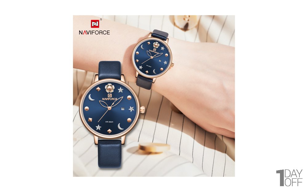 ساعت نیوی‌فورس (NAVIFORCE) مدل NF5009L رنگ سرمه‌ای تیره کد رنگ RG/BE