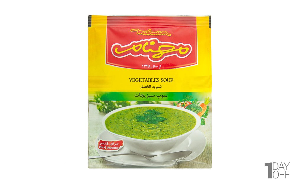 سوپ سبزیجات نیمه‌آماده مهنام 75 گرم