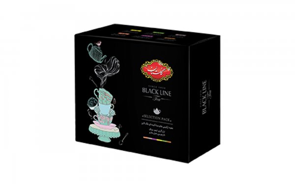 چای کیسه‌ای ترکیبی گلستان سری Black Line بسته 60 عددی