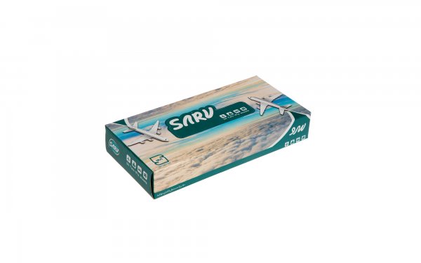 دستمال کاغذی دولایه سرو طرح پرواز سبز بسته 50 برگ 