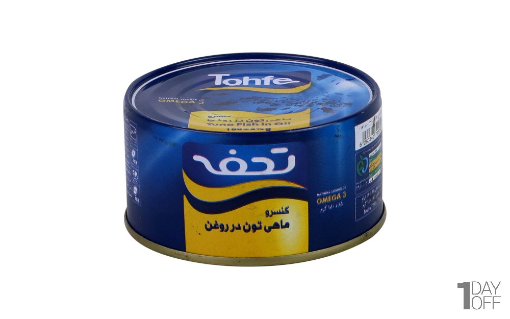 کنسرو ماهی تن در روغن تحفه مقدار  180 گرم