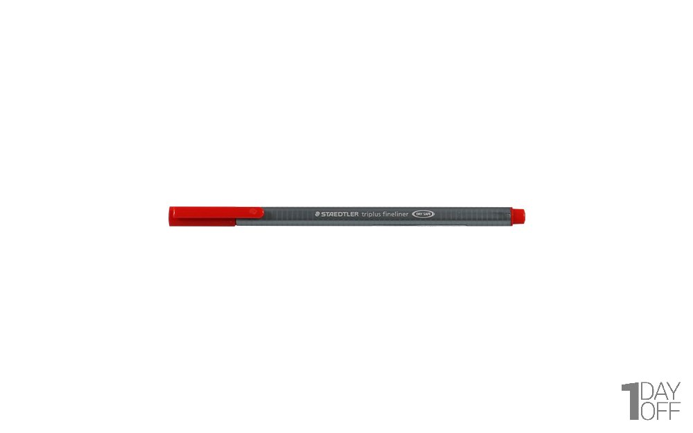 روان‌نویس استدلر (Staedtler) مدل Triplus Fineliner نوع نوک نمدی رنگ قرمز