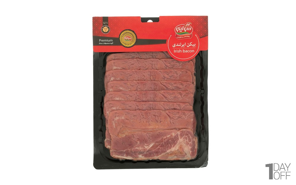 بیکن ایرلندی 97% گوشت قرمز سولیکو کاله مقدار 250 گرم
