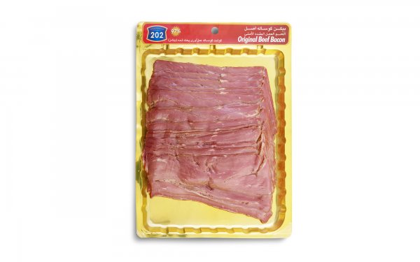 بیکن گوساله اصل 80 درصد 202 مقدار 250 گرم