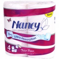 دستمال توالت سه لایه نانسی بسته 4 رول
