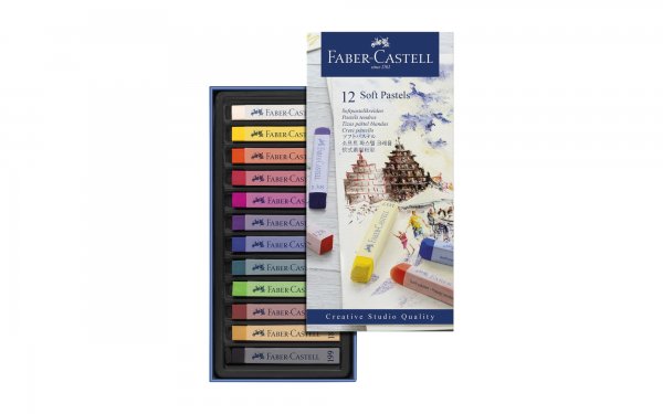 پاستل گچی 12 رنگ فابر کاستل (Faber Castell) سری Creative Studio Quality