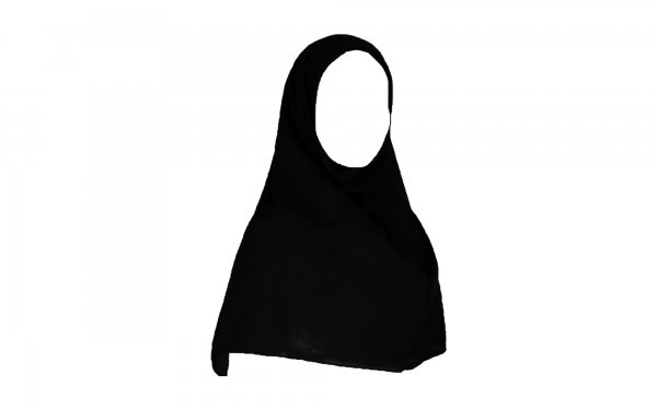 مقنعه نخی ساده رنگ مشکی