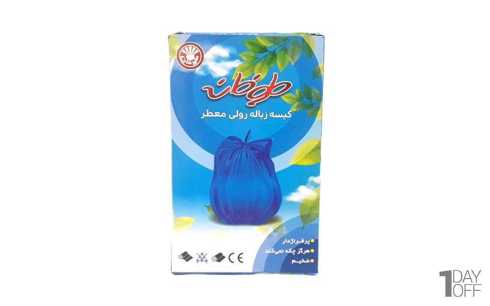 کیسه زباله رولی معطر 30 عددی سایز بزرگ 70x90 سانتی‌متر طوفان
