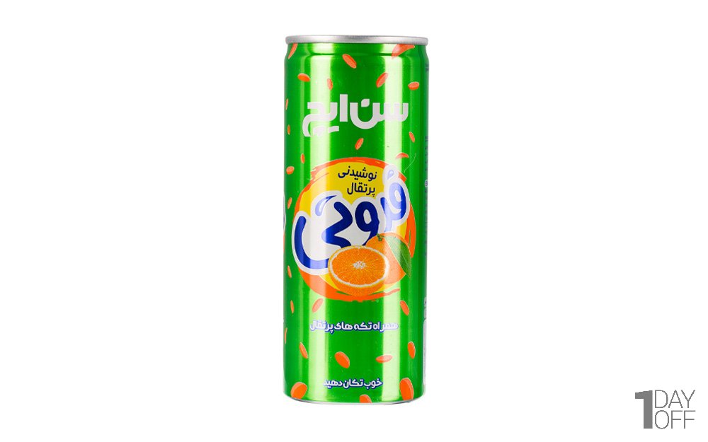 نوشیدنی پرتقال همراه با تکه‌های پرتقال سن‌ایچ مقدار 240 میلی‌لیتر