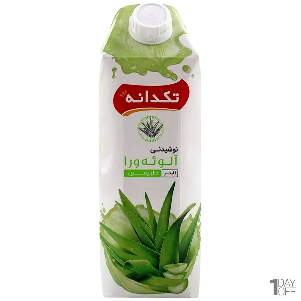نوشیدنی آلوئه ورا تکدانه مقدار 1 لیتر