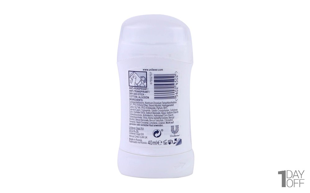 استیک ضدتعریق زنانه Cotton Dry Algodon رکسونا (Rexona) مقدار 40 میلی‌لیتر