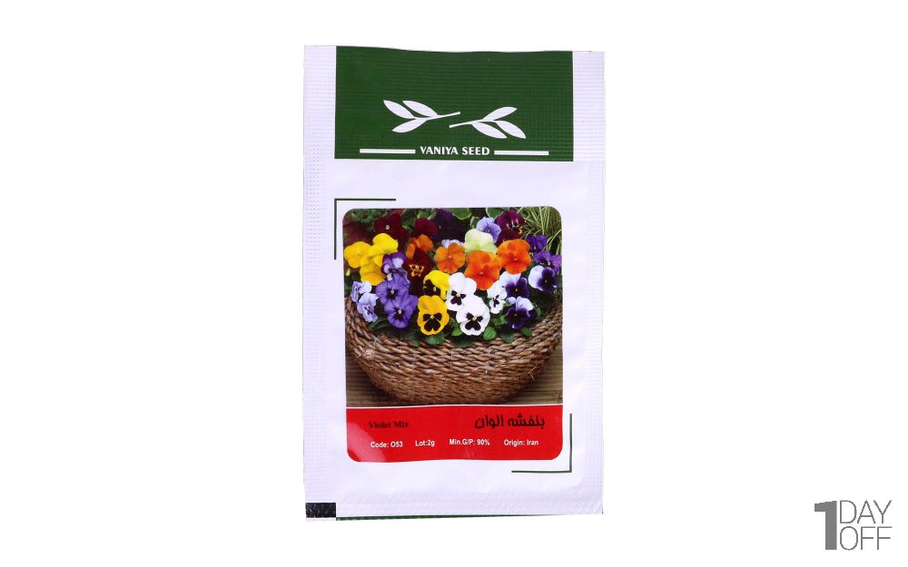 بذر بنفشه الوان (Violet Mix) وانیا آذر سبزینه کد O53 مقدار 2 گرم
