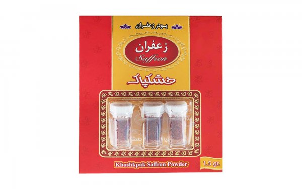 زعفران پودری خشکپاک مقدار 1.5 گرم کریستالی