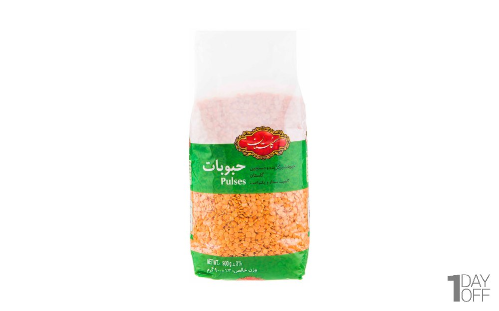 دال عدس گلستان مقدار 900 گرم