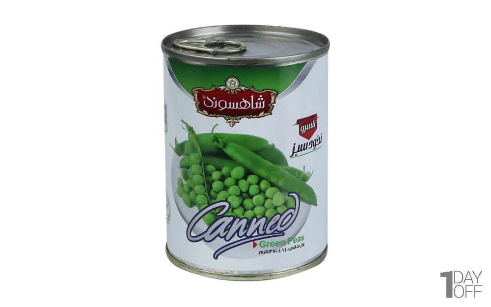 کنسرو نخود سبز شاهسوند مقدار 370 گرم
