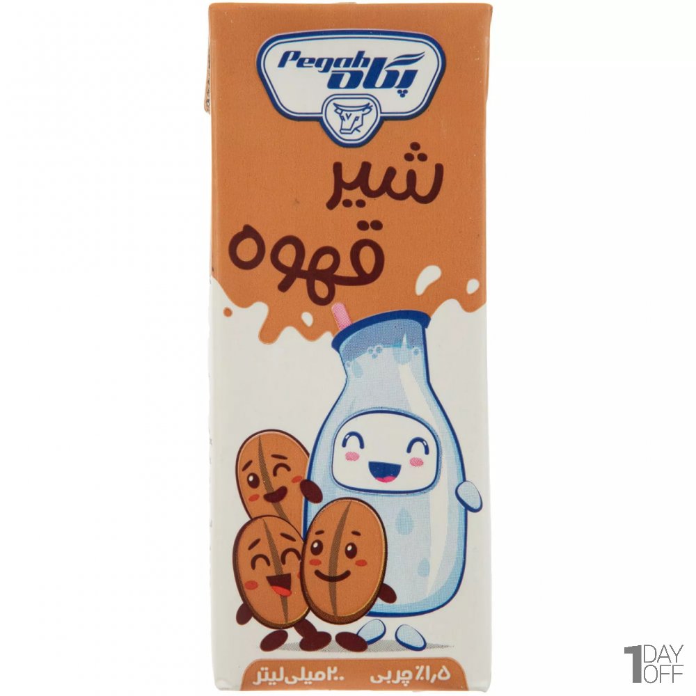 شیر قهوه کم‌چرب پگاه مقدار 200 میلی‌لیتر