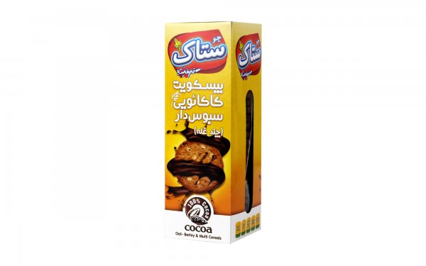 بیسکویت سبوس‌دار چندغله کاکائویی ستاک مقدار 370 گرم
